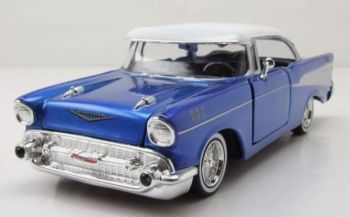 MMX79030BLEU - CHEVROLET BelAir 1957 Coupe Blue with White Roof