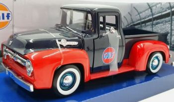MMX79647 - FORD F-100 pick-up 1956 GULF Black and red