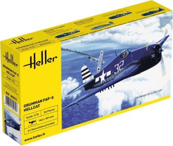 HEL80272 - GRUMMAN F6F-5 Hellcat military aircraft to assemble and paint