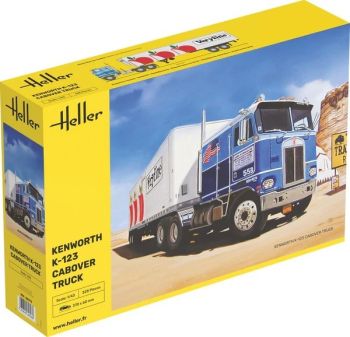 HEL80793 - KENWORTH K-123 Cabover with trailer to assemble and paint