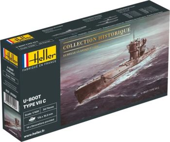 HEL81002 - UNTERSEEBOOT Type VII C Boat - Historical Collection to assemble and paint