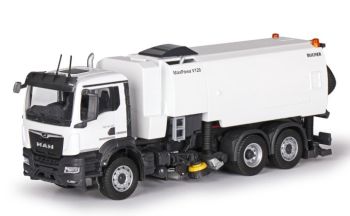 CON81257/0 - MAN TGS NN 6x2 sweeper truck with BUCHER MaxPower V120 engine, white