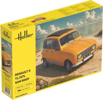 HEL82704 - RENAULT 4 TL/GTL with sunroof, to be assembled and painted