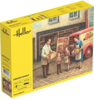 HEL82758 - Family of grocers to assemble and paint