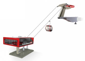 JC84388 - Ski lift with red and black gondola - KOHLMAISB