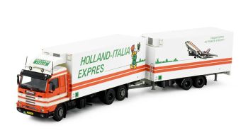 TEK84633 - SCANIA R143 6x2 refrigerated rigid truck with 2-axle refrigerated trailer (LIEVAART)