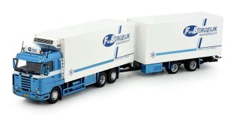 TEK84995 - SCANIA R143 6x2 rigid truck with 2-axle refrigerated trailer F.VAN BERGEIJK