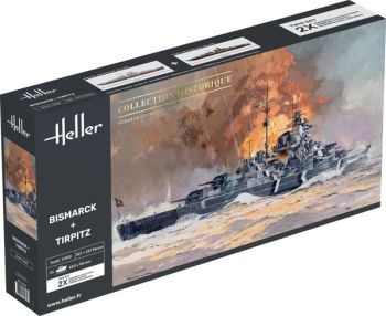 HEL85078 - Double set - BOSMARCK and TIRPITZ to assemble and paint