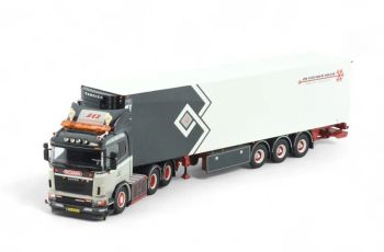 TEK86348 - SCANIA Series 4 6x2 with 3-axle refrigerated trailer JQ VAN DER MEER