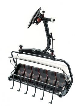 JC86503 - Black and red 6-seater chairlift