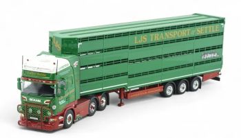 TEK86507 - SCANIA R Topline 6x4 with 3-axle LJS Transport livestock trailer