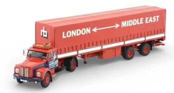 TEK88064 - SCANIA 110 Super 4x2 with 2-axle covered transport trailer BILLIAUW