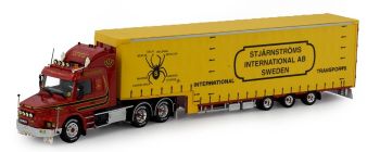 TEK80743 - SCANIA T143 6x4 with tarpaulin trailer 3 Axles STJARNSTROM