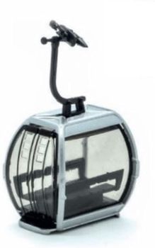 JC82100 - Gray Omega V 10-person gondola 1/87