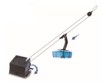 JC89094 - Ski lift with 1 black manual gondola