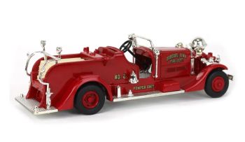 ERT9593 - Ahrens-Fox Fire Truck Money Box by Dubuque, 1937