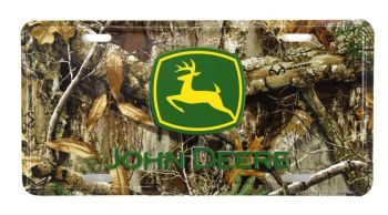 97055 - Camouflage metal sign with JOHN DEERE logo - 15x30 cm