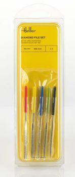 HEL99005 - Set of 5 diamond files, 10 cm