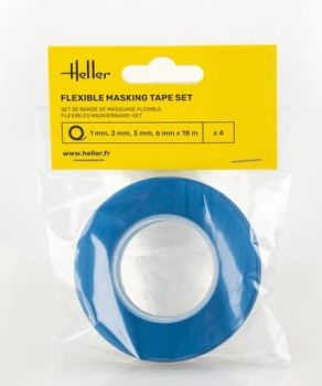 HEL99014 - rolls of flexible masking tape 1-2-3-6mm x 18m