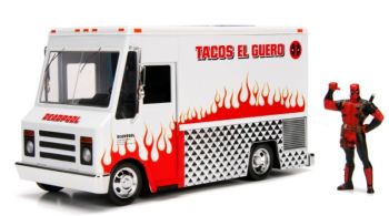 JAD99730 - White Food Truck with DEADPOOL figurine