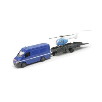 NEW19915C - Police truck and helicopter