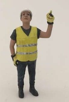 ADF32145 - Worksite character raising the finger