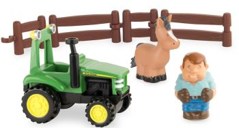 BRI43067 - Farm set with JOHN DEERE tractor and accessories