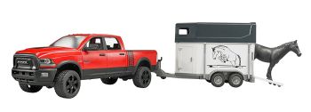 BRU2501 - 4X4 RAM 2500 Power Wagon with trailer horses and1 horse