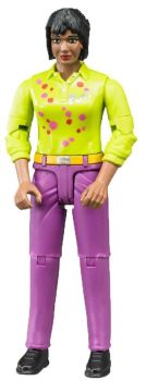 BRU60403 - Black woman with pink pants and green shirt