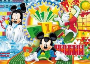 CLE22222-4 - Puzzle 15 Pieces Mickey and his friends at the Olympic Games
