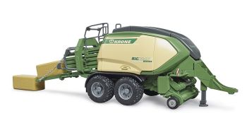 BRU2033 - Krone Big Pack 1290 HDP VC with 2 rectangular bales of straw