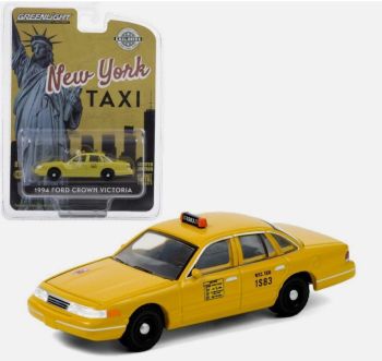 GREEN30206VERT - FORD Crown Victoria TAXI NEW YORK under blister Green rims