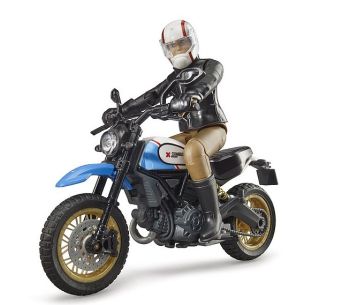 BRU63051 - DUCATI SCRAMBLER White / blue with character