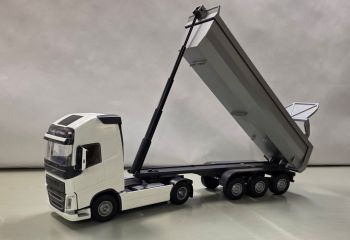 EMEK22351 - VOLVO FH16 4x2 white with 3-axle bucket