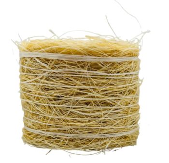 CW0271 - Round straw bale with white twine - Diameter: 4.8cm x Width: 3.6cm