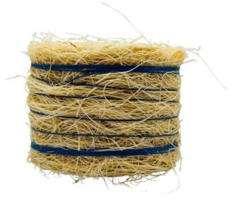 CW0272 - Round straw bale with blue twine - Diameter: 4.8cm x Width: 3.6cm