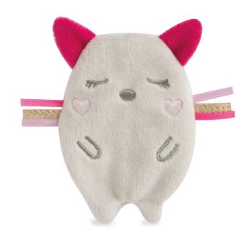 DC3426CHAT - Clip vanilla/strawberry - Cat (eyes closed)