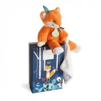 DC3633 - Fox soft toy with TIWIPI comforter - 21 cm