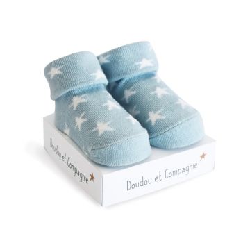 DC3703-04 - Birth sock - Blue with White star