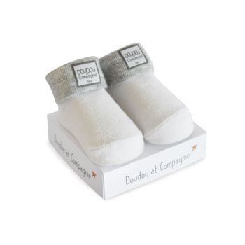 DC3704-03 - Birth sock - White and Gray