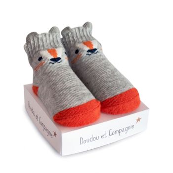 DC3705-04 - Baby socks with small ears - Fox