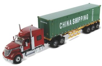 DCM71045 - INTERNATIONAL Lonestar Day cab 6x4 with container carrier and container CHINA SHIPPING