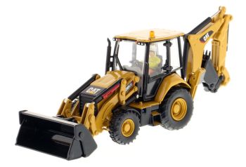 DCM85233 - Backhoe loader CATERPILLAR CAT 420F2 with driver and metal box