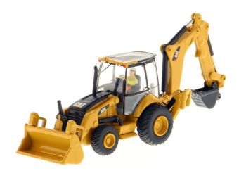 DCM85263 - Backhoe loader CATERPILLAR CAT 450E with driver and metal box