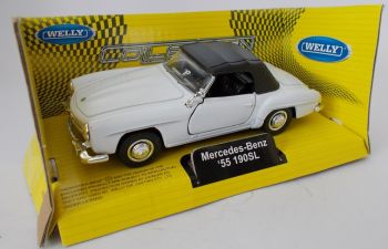 WEL701204BLA - MERCEDES BENZ 55 190sl white convertible