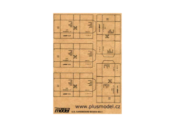 PLS009 - Model reduced of 5 us cardboard boxes dimension 2 x 2 x 1cm not build