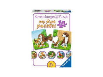 RAV05072 - My first puzzles - 9 Puzzles 2 pieces - Families of farm animals