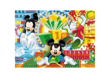CLE22222-4 - Puzzle 15 Pieces Mickey and his friends at the Olympic Games