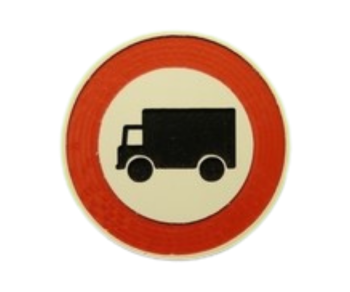 MCD-025 - Sign Prohibiting heavy goods vehicles - In kit form - Post not included