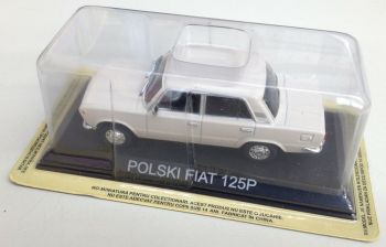 MAGLCFI125P - FIAT 125P Polski 1967 white 4-door sedan sold in blister pack